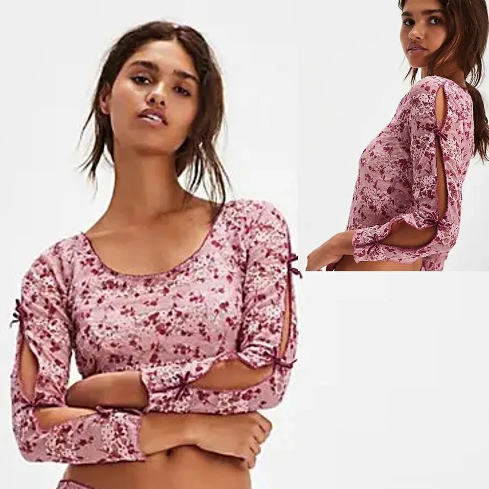 NWT New Free People Winter Wonderland Dahlia Combo Top Only Size S
